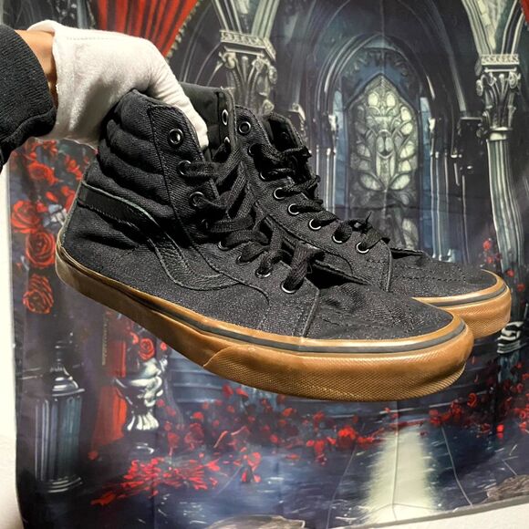 VANS Other - Vans Sk8-Hi Reissue Unisex M9.5/W11 Black Canvas Athletic Skate Sneaker Shoes